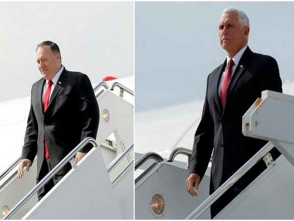 US Secretary of State Mike Pompeo and Vice President Michael Pence in Turkey on Thursday (Reuters)