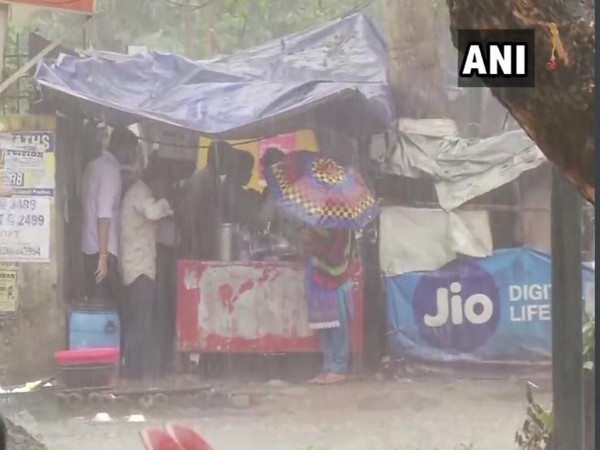 Heavy rain with strong wind in Bhubaneswar brought life to a standstill on Tuesday. Photo/ANI