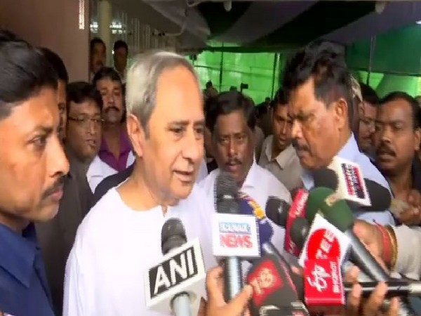 Odisha Chief Minister Naveen Patnaik speaks to reporters ANI/Photo