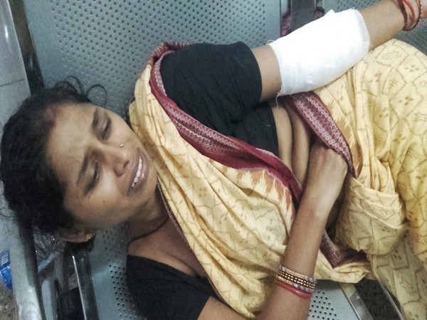 The realtive of the family who was attacked by a group of women on Friday. Photo/ANI