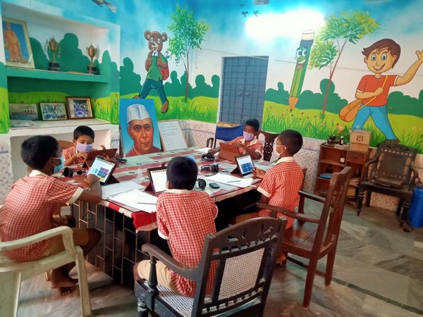 Visual of a temporary home for children in Odisha (Photo/ANI)