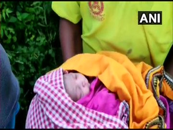 Odisha's Nayagarh fire service team help pregnant woman. Photo/ANI
