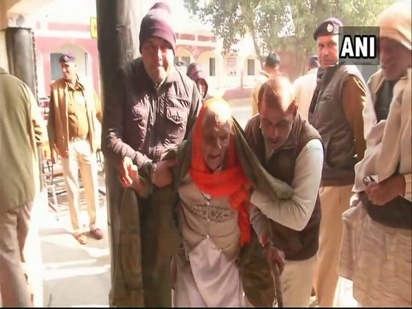 The maximum number of 553 voters who are of 100 years of age or above, are in Karnal, while the lowest number of 111 voters are in Panchkula. Photo/ANI