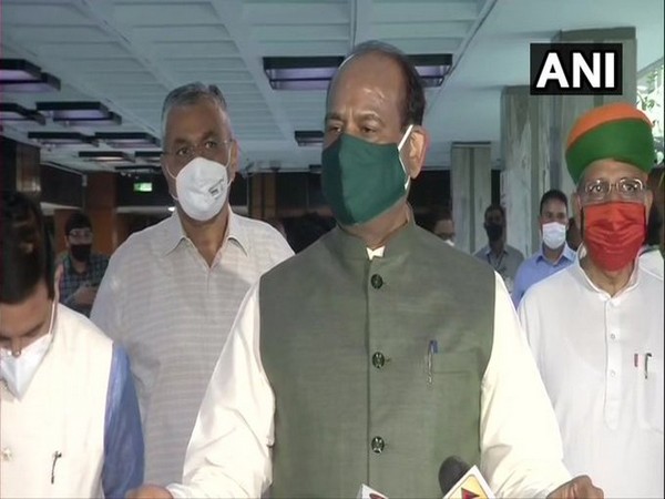 Lok Sabha Speaker Om Birla speaking to media in New Delhi on Sunday. 
