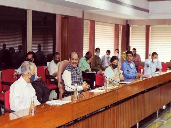    Lok Sabha speaker Om Birla chaired meeting over over arrangements for upcoming Monsoon session in Delhi, on Thursday. Photo/ANI
