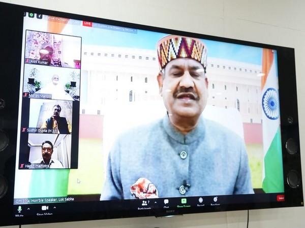 Lok Sabha Speaker Om Birla during an online seminar on the occasion of National Organ Donation Day (Picture credits: Om Birla official twitter)
