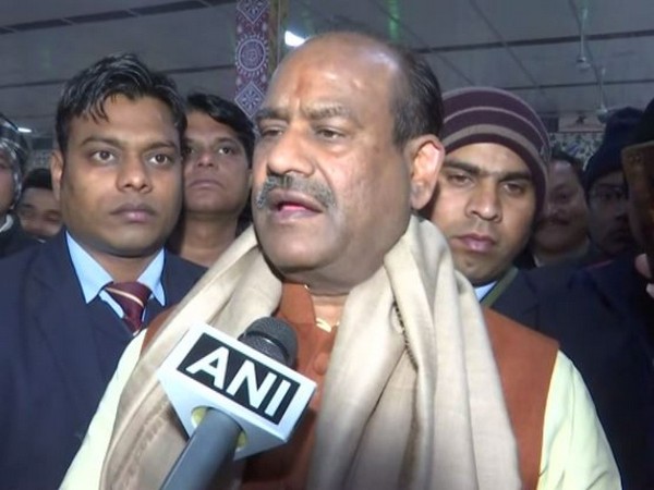 Lok Sabha Speaker Om Birla speaking to ANI at Kota Railway Station on Sunday. Photo/ANI