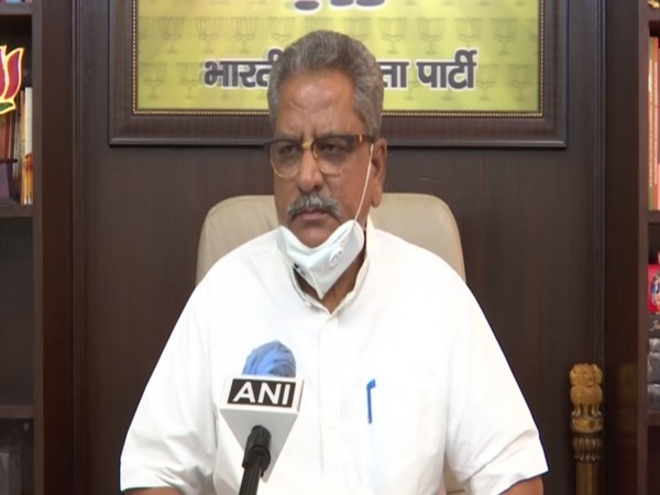 BJP MP Om Prakash Mathur speaking to ANI in New Delhi on Saturday. Photo/ANI
