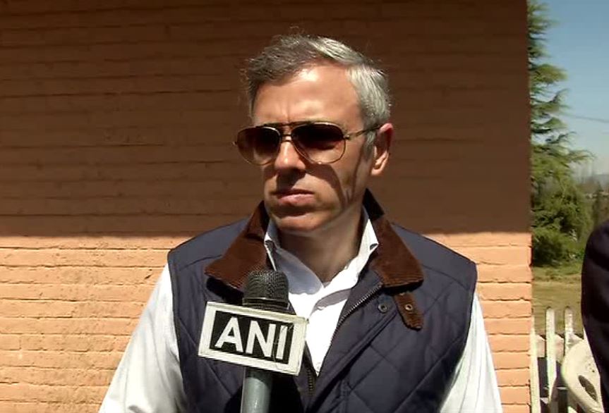 Former Jammu and Kashmir Chief Minister Omar Abdullah speaking to ANI in Baramulla on Tuesday.