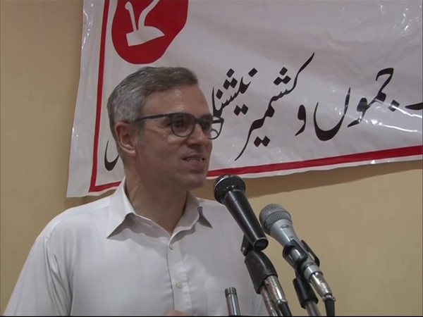 National Conference (NC) leader Omar Abdullah addressing a rally in Srinagar on Thursday.