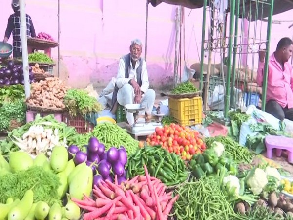 Vegetable market in Varanasi.
