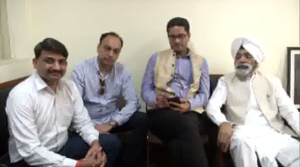 Indian Overseas Congress presidents and secretary in New Delhi on Tuesday (Photo/ANI)