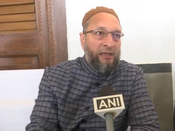 AIMIM chief Asaduddin Owaisi speaking to ANI in Hyderabad on Friday. (Photo/ANI)