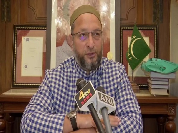 Asaduddin Owaisi in Hyderabad. Photo/ANI