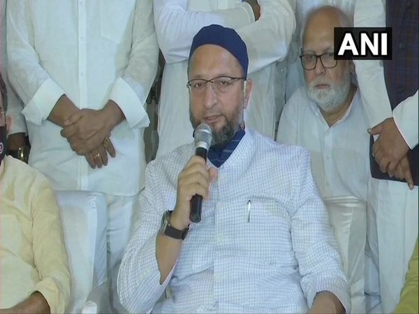   AIMIM chief Asaduddin Owaisi speaking at a press conference here on Thursday.