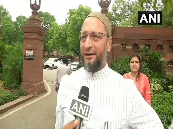 AIMIM MP Asaduddin Owaisi speaking to ANI in New Delhi on Wednesday.