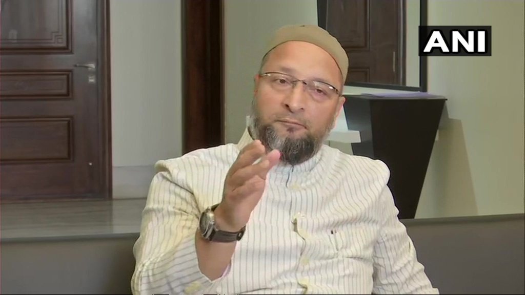 AIMIM Chief Asaduddin Owaisi speaking to media in Hyderabad on Friday.