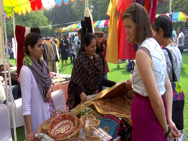 Visuals from Oz Haat Mela in New Delhi on Saturday. Photo/ANI