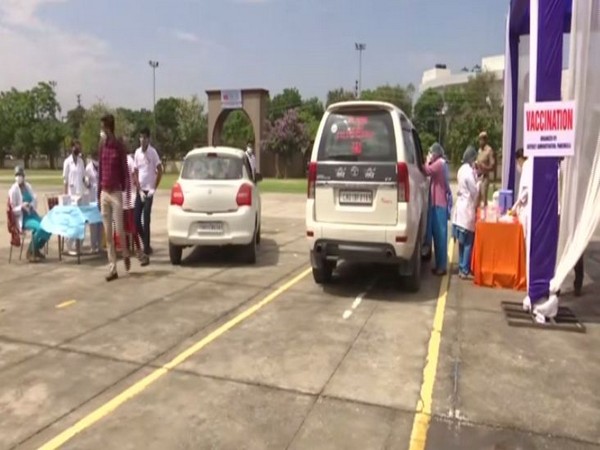 Panchkula Drive-through COVID-19 Vaccination (Photo/ANI)