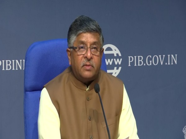 Union Minister Ravi Shankar Prasad addressing a press conference in New Delhi on Saturday. Photo/ANI