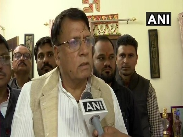 Madhya Pradesh Law Minister PC Sharma speaking to ANI on Monday. Photo/ANI