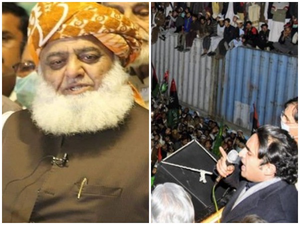 Pakistan Democratic Movement (PDM) chief Maulana Fazlur Rehman and Pakistan Peoples Party (PPP) chairman Bilawal Bhutto Zardari (File Photo)