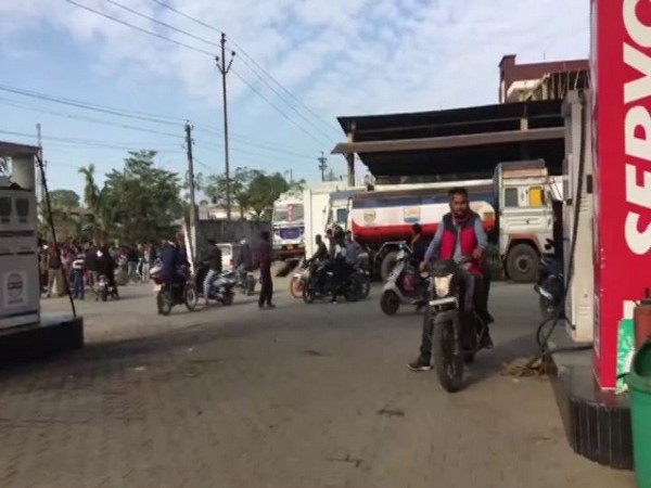 A petrol pump in Dibrugarh, Assam (Photo/ANI)