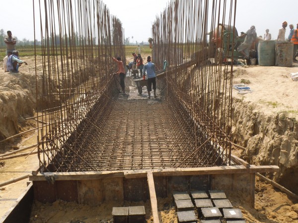 The ongoing construction of Janakpur-Jaynagar railway project. Photo/ANI