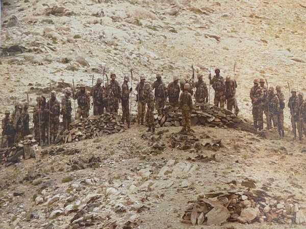 Chinese soldiers armed with stick machetes during their deployment along the Line of Actual Control (LAC) in Eastern Ladakh sector