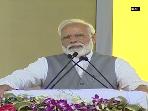Prime Minister Narendra Modi addressing a public rally after inaugurating Hindon Airbase in Ghaziabad on Friday.