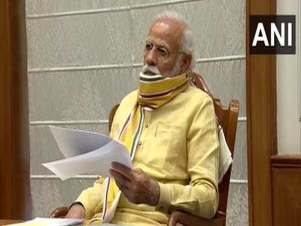 Prime Minister Narendra Modi at the meeting on Tuesday in New Delhi. (Photo/ANI)
