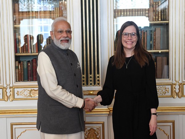 Prime Minister Narendra Modi with his Iceland counterpart Katrin Jakobsdottir. (Photo Credit: Twitter/PMO)