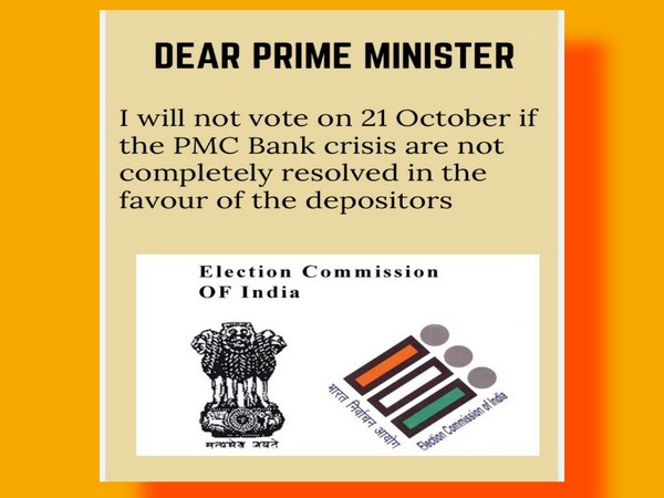 Many PMC Bank account holders have put up pictures on their social media accounts threatening to boycott the upcoming Assembly polls. (Photo/ANI)