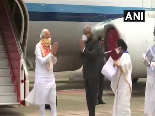 Prime Minister Narendra Modi at Kolkata Airport.[Photo/ANI]