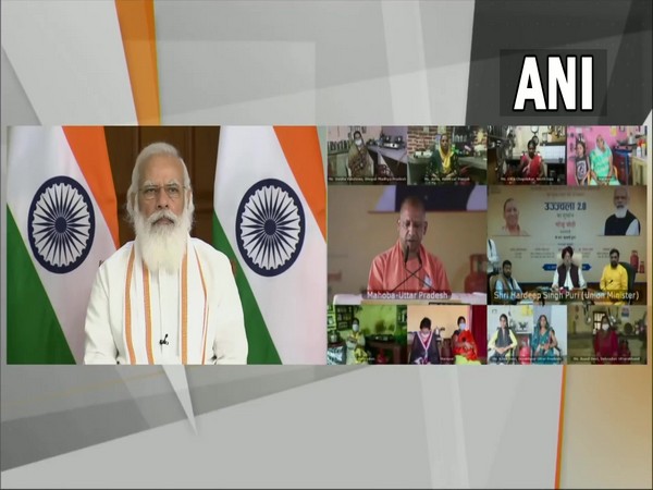 PM Modi launches Ujjwala 2.0 through video conferencing. (Photo/ ANI)