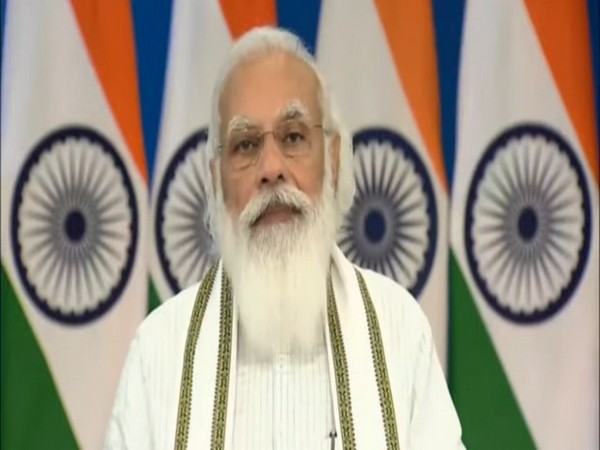 Prime Minister Narendra Modi during 'Atmanirbhar Narishakti se Samvad' event today. (Photo/ ANI)