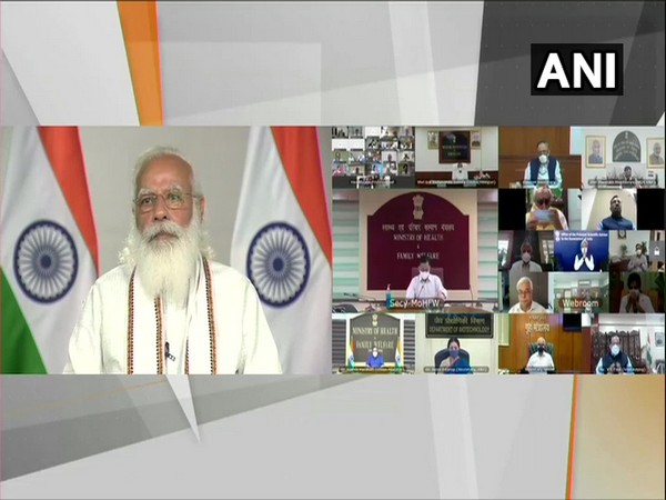 Prime Minister Narendra Modi interacting with doctors via video conference. (Photo/ ANI)