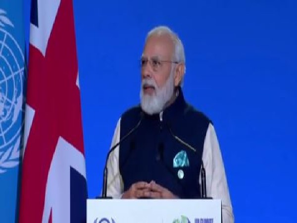Prime Minister Narendra Modi at the COP26 event in Glasgow.