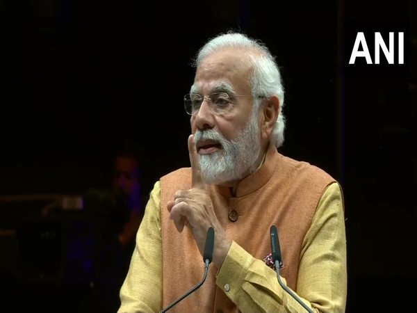 Prime Minister Narendra Modi addressing Indian diaspora at Audi Dome, Munich. (Photo/ANI)