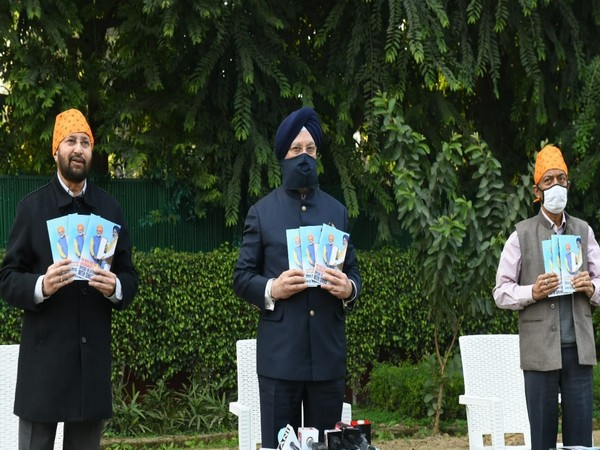 Prakash Javadekar, Hardeep Singh Puri, Amit Khare release a booklet titled 'PM Modi and his Government's special relationship with Sikhs' (Photo ANI/Twitter)
