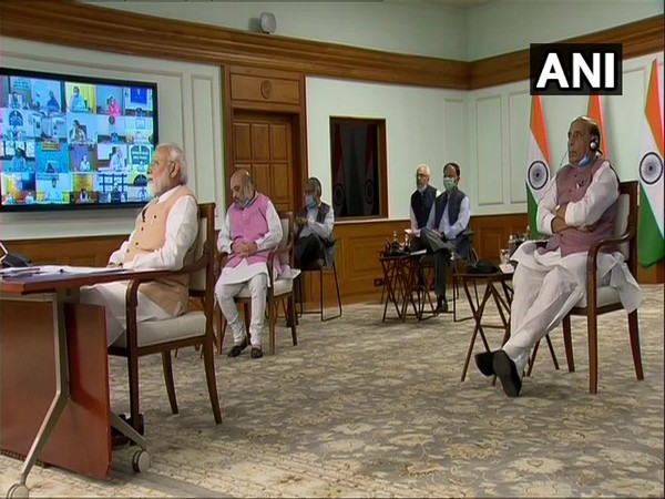 Prime Minister Narendra Modi chairing meeting of Council of Ministers via video-conferencing on Monday.
