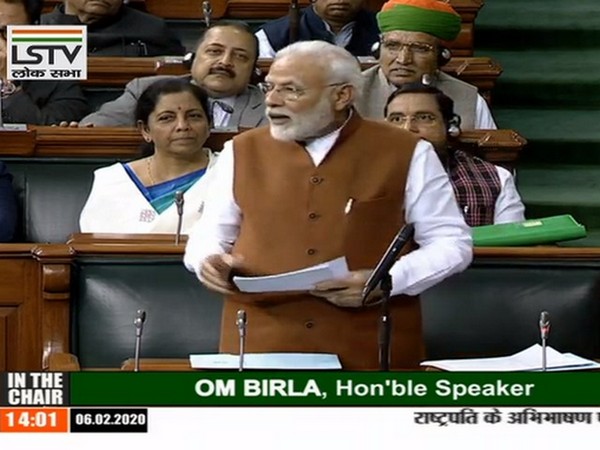 Prime Minister Narendra Modi speaking in the parliament on Thursday. 