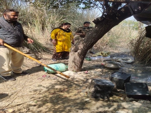 Destruction of illegal liquor in UP's Rae Bareli 