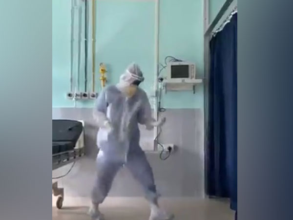 Dr Arup Senapati, a doctor, dancing to a Bollywood song at Silchar Medical College, Assam