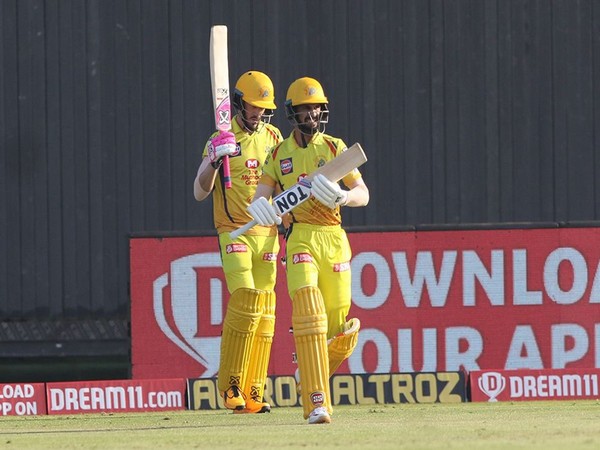 CSK's Faf du Plessis and Ruturaj Gaikwad in action against KXIP (Photo/ iplt20.com)