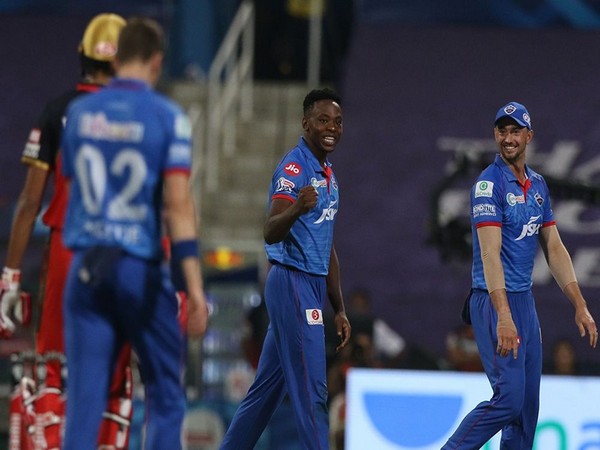 Delhi Capitals' pacer Kagiso Rabada in action against RCB (Photo/ iplt20.com)