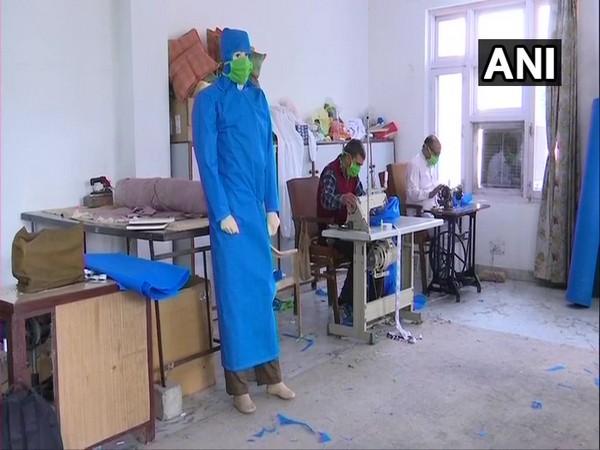 Protective gear being made by Police Welfare Centre in Jammu (photo/ANI)