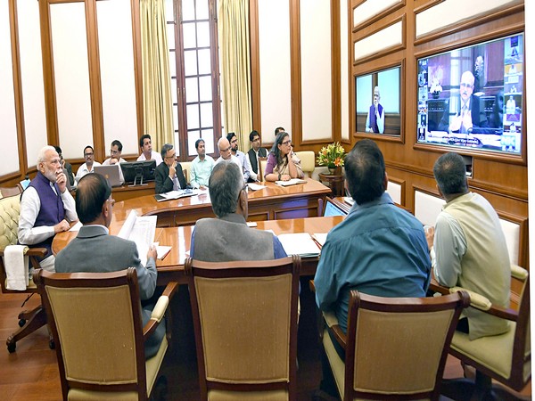 Prime Minister Narendra Modi during PRAGATI meeting in New Delhi on Wednesday. Photo/ANI