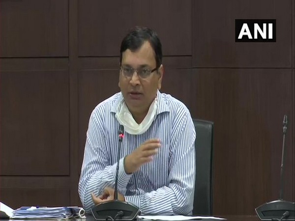 Principal Secretary, Health, Amit Mohan Prasad addressing a press conference in Lucknow on Saturday. Photo/ANI