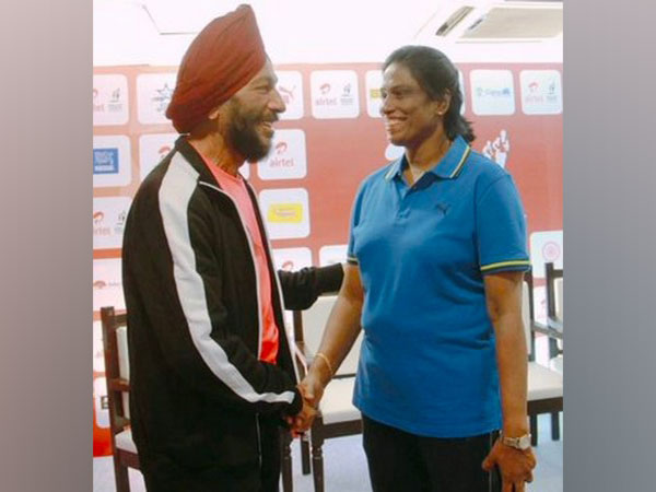Track legend Milkha Singh with PT Usha (Image: PT Usha's Twitter)